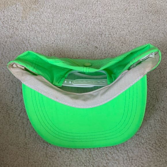 Vintage Coors Beer Silver Bullet Beer Promo Neon Green Embroidered SnapBack Hat - Picture 2 of 2